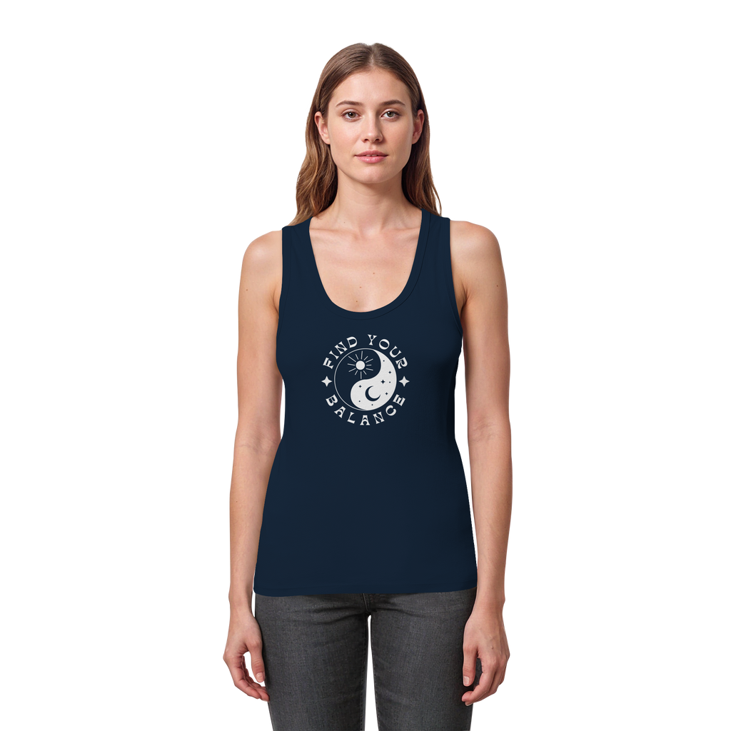 Woman Organic Tank Top "Find your Balance”