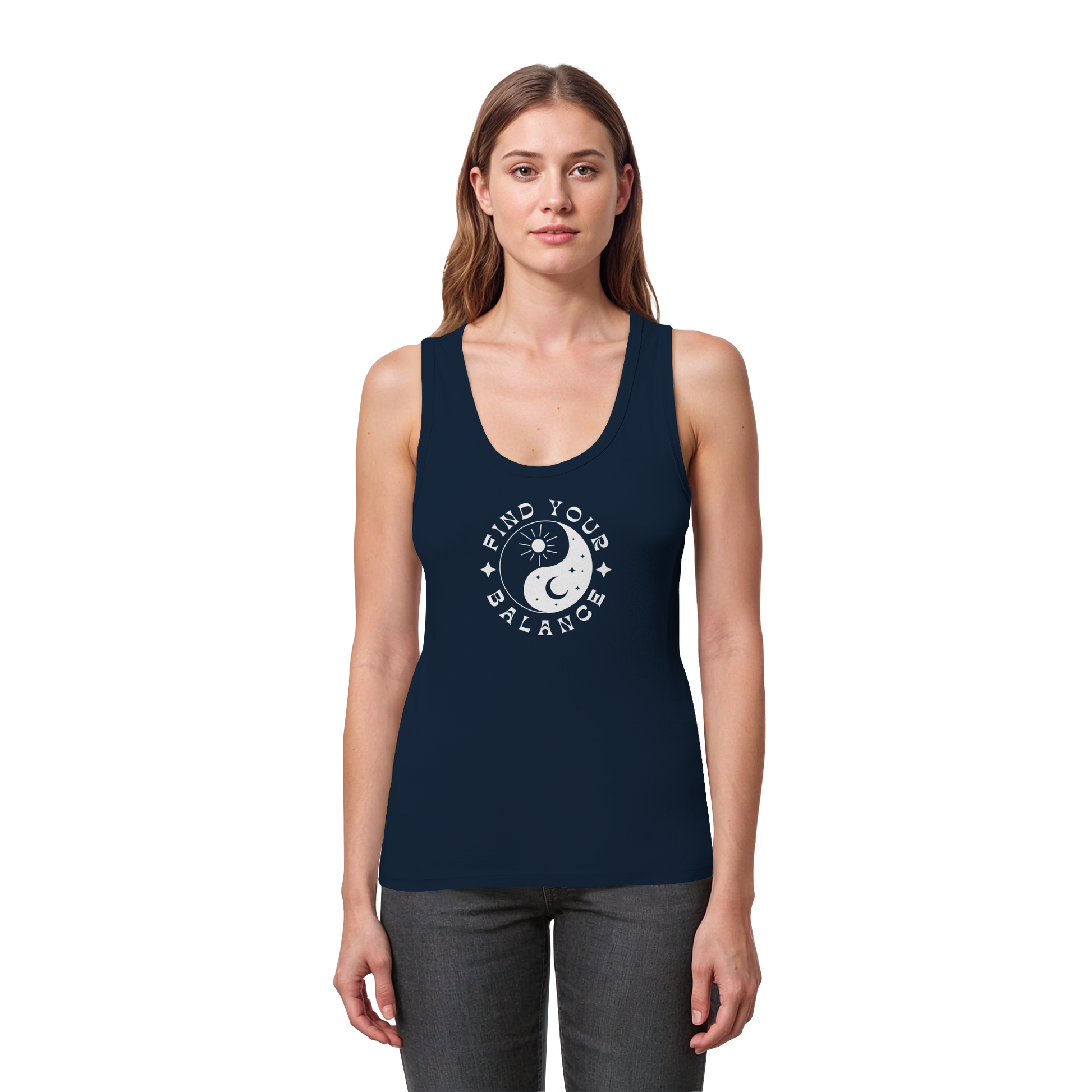 Woman Organic Tank Top "Find your Balance”