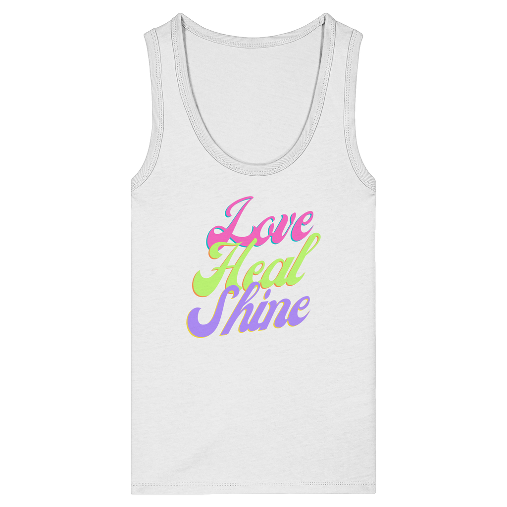 Woman Organic Tank Top "Love Heal Shine"