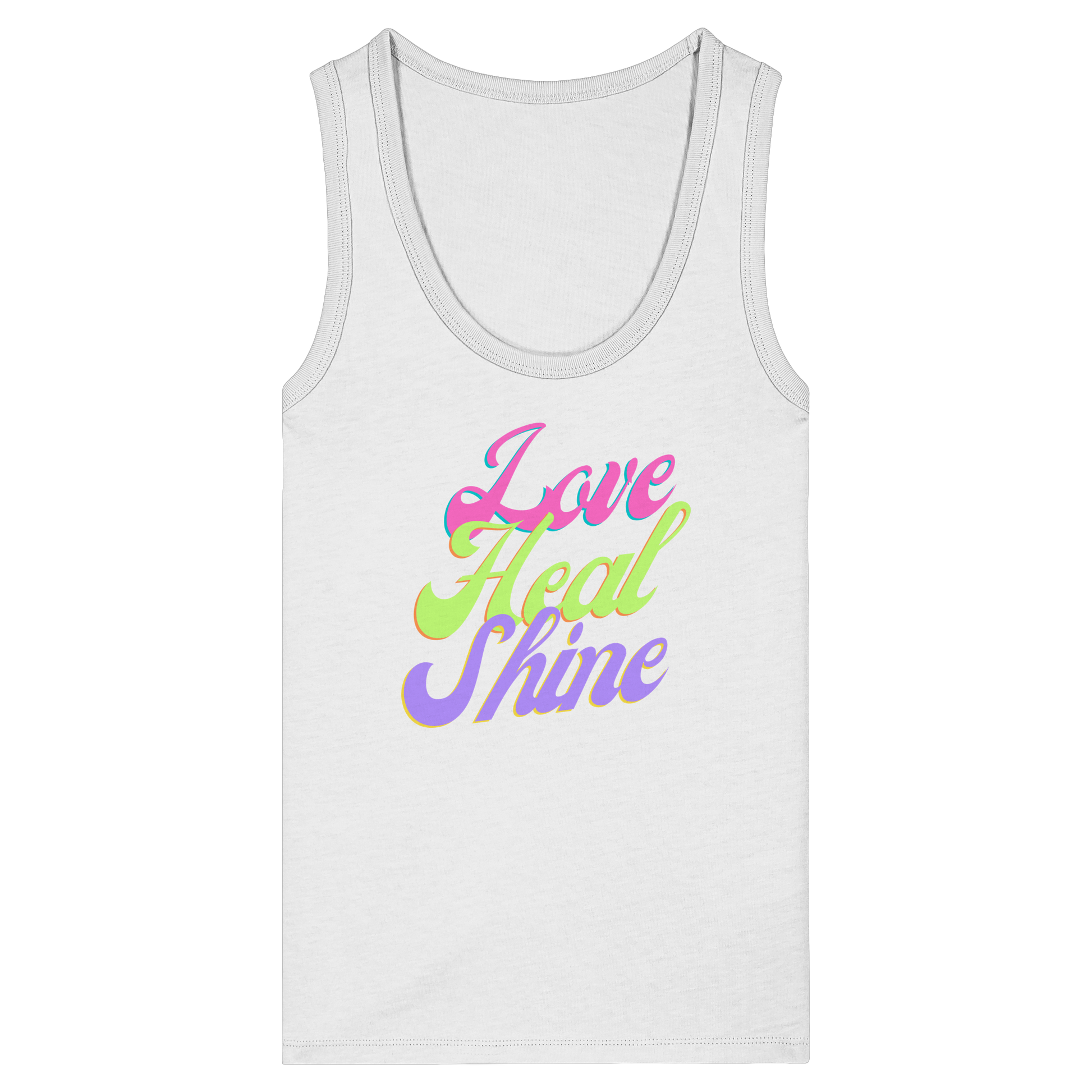 Woman Organic Tank Top "Love Heal Shine"