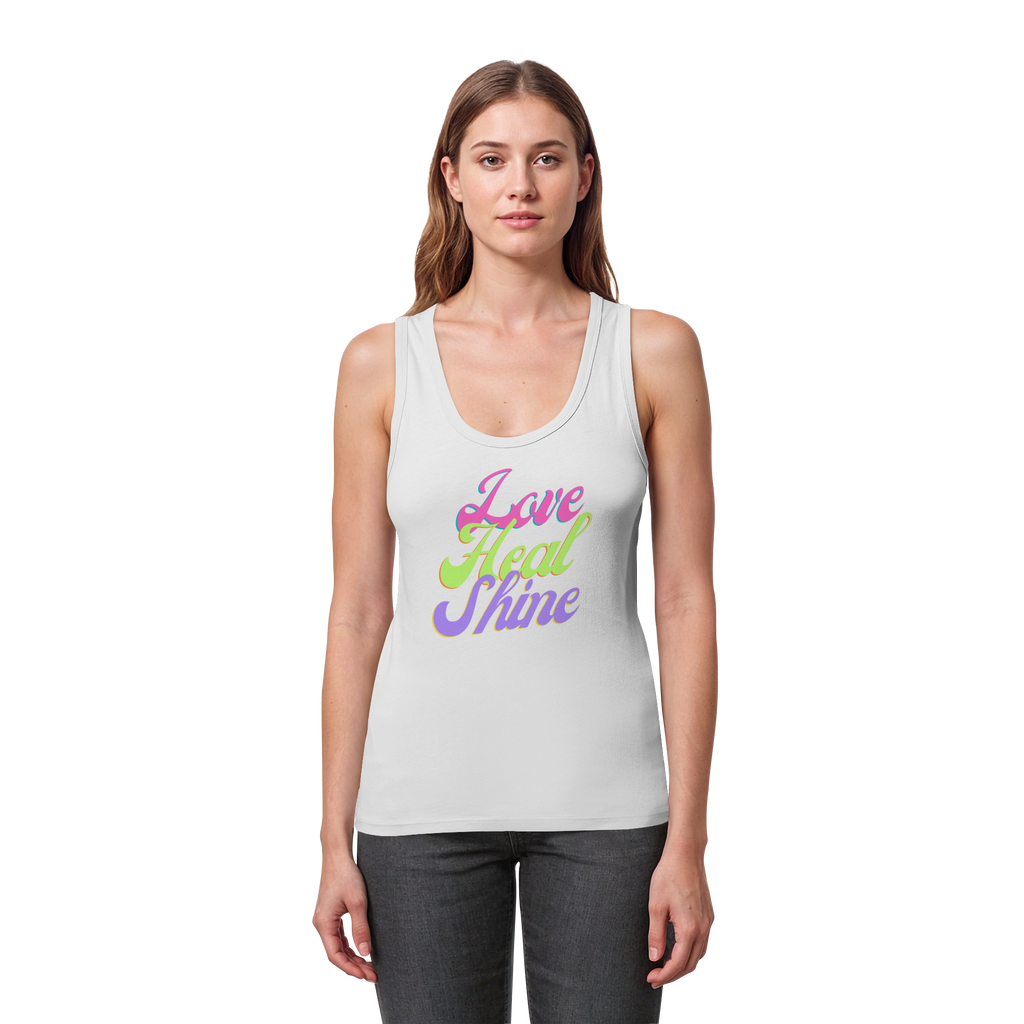 Woman Organic Tank Top "Love Heal Shine"