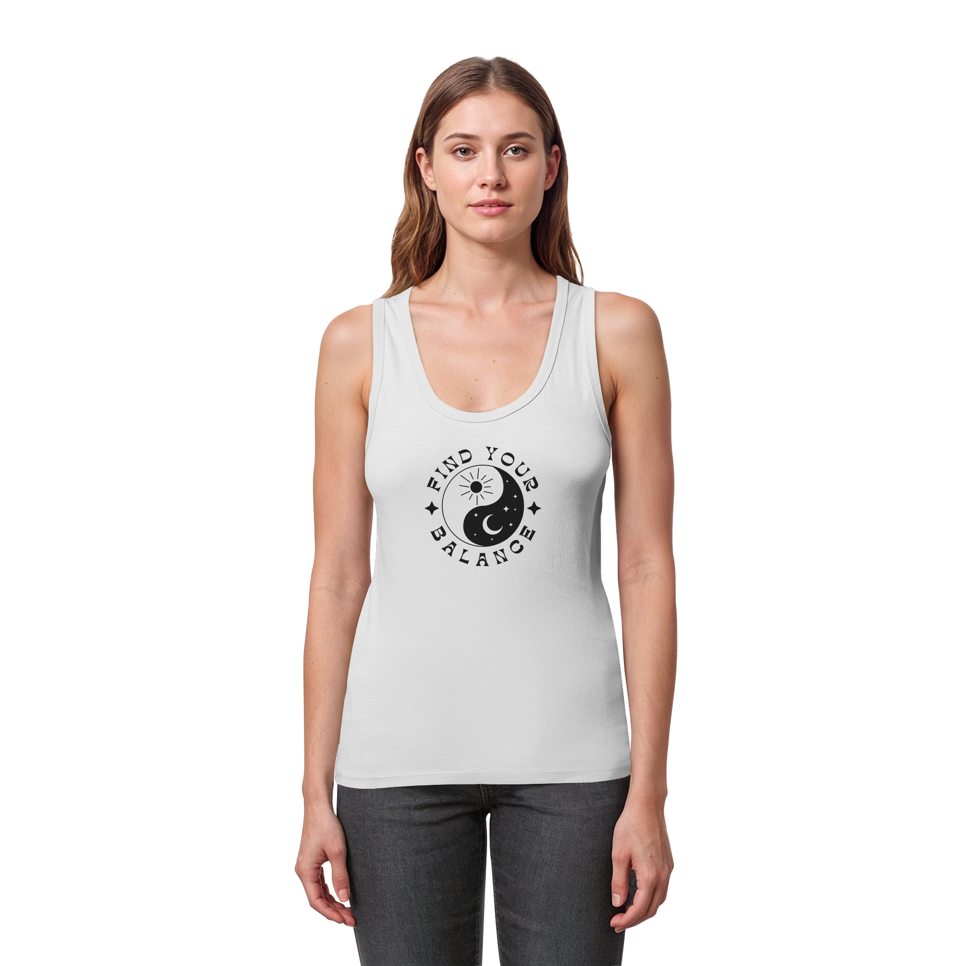 Woman Organic Tank Top "Find your Balance”