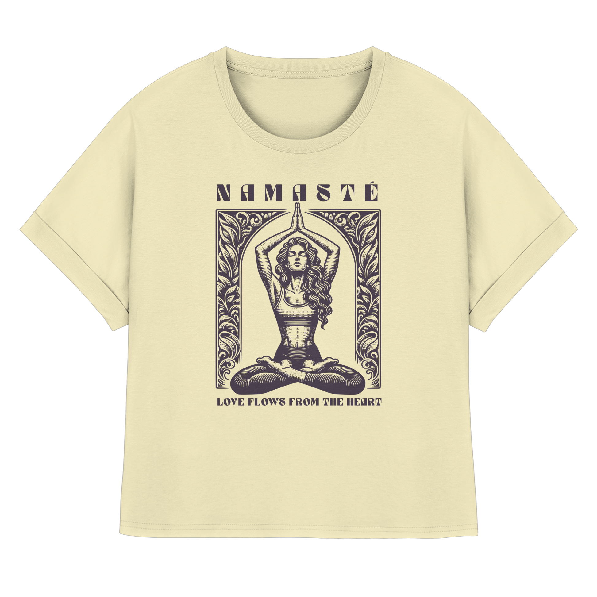 Rolled Sleeve Shirt "Namaste"