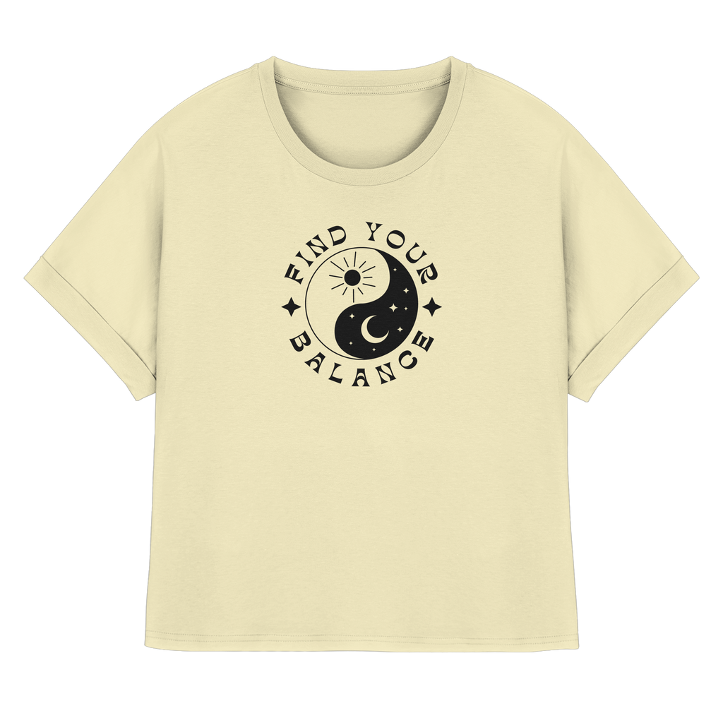 Rolled Sleeve Shirt „Find your Balance”