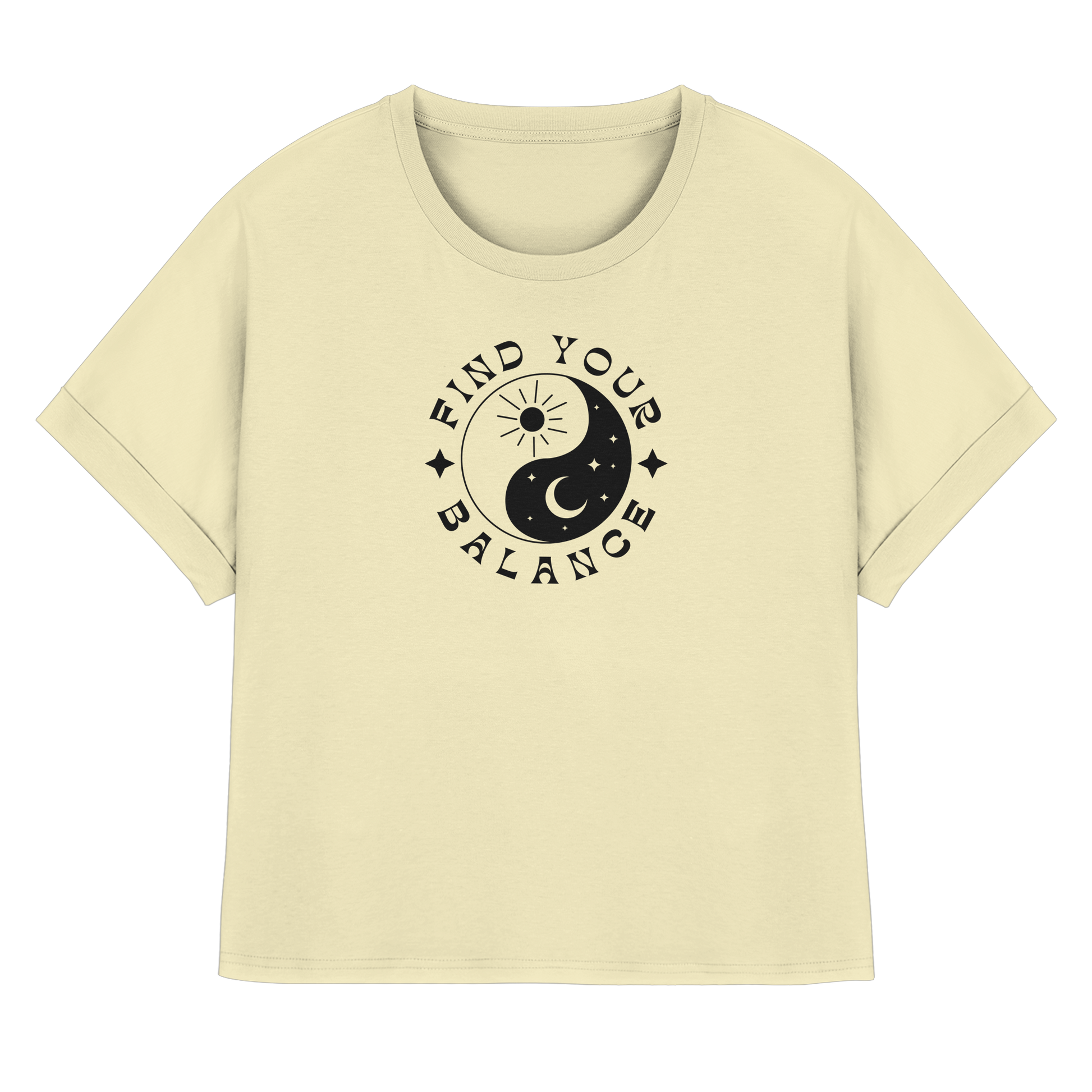 Rolled Sleeve Shirt „Find your Balance”