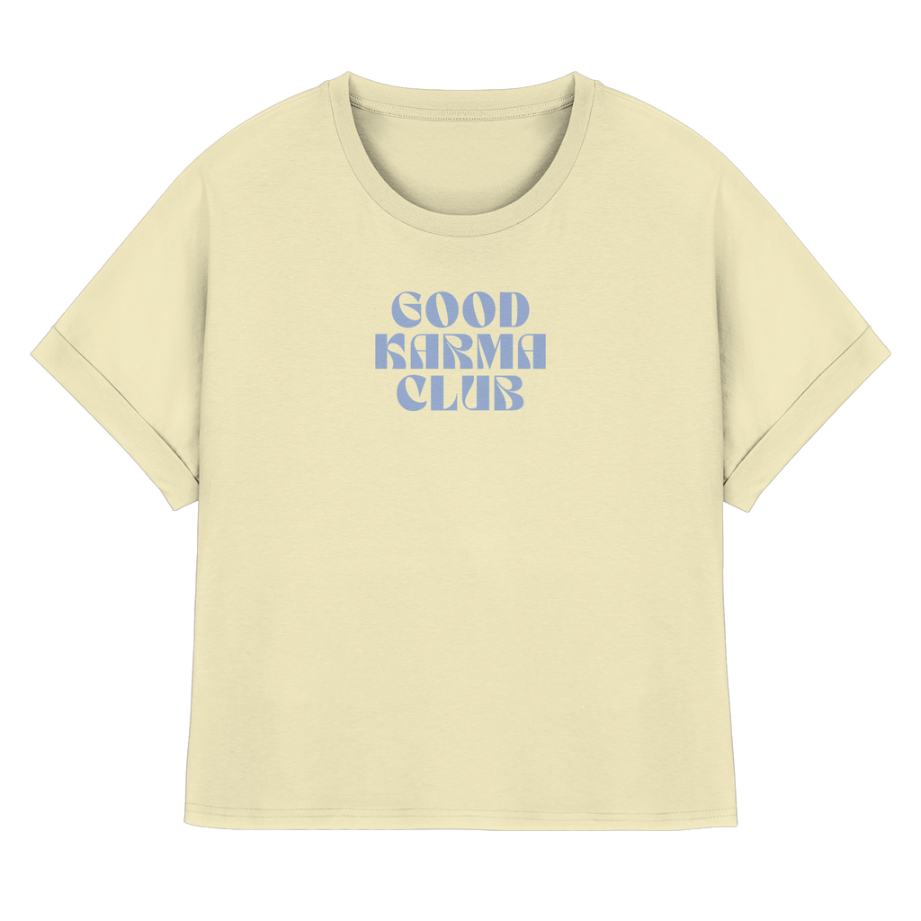 Women Rolled Sleeve Shirt "Good Karma Club"