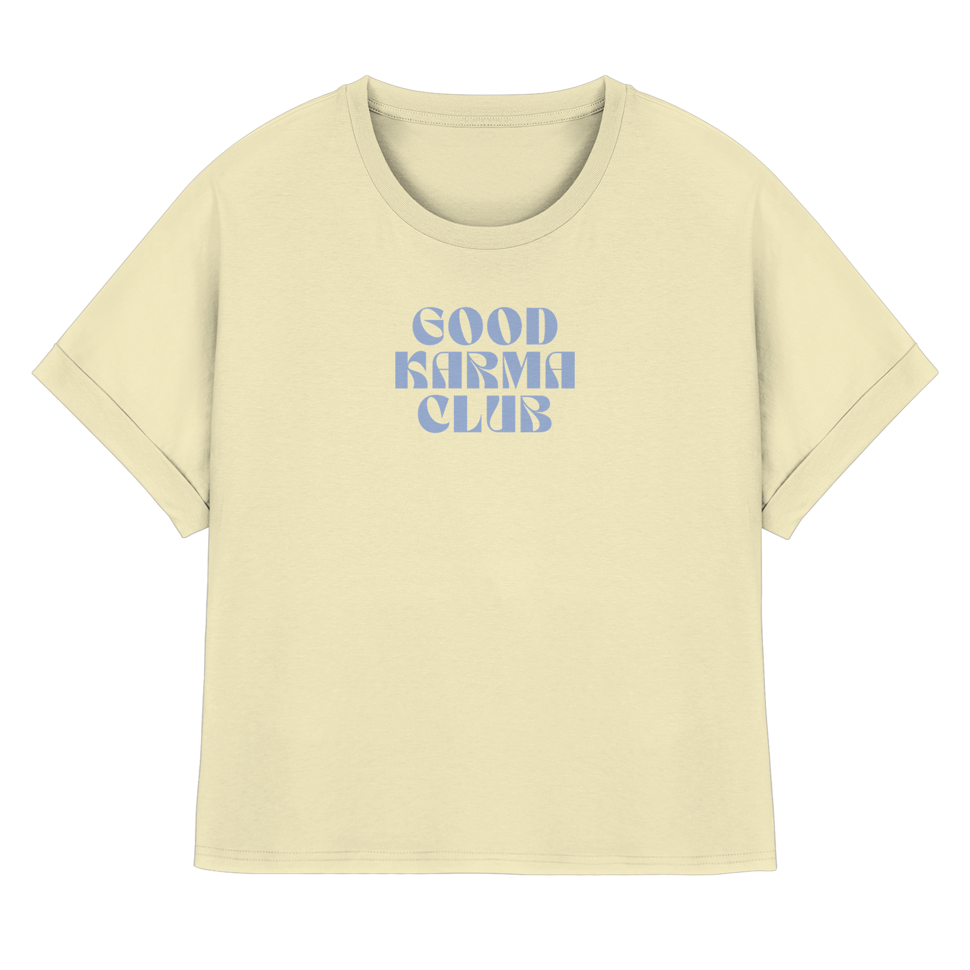 Women Rolled Sleeve Shirt "Good Karma Club"