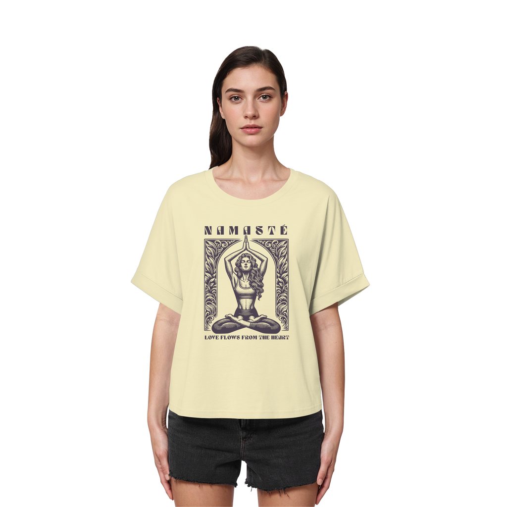 Rolled Sleeve Shirt "Namaste"