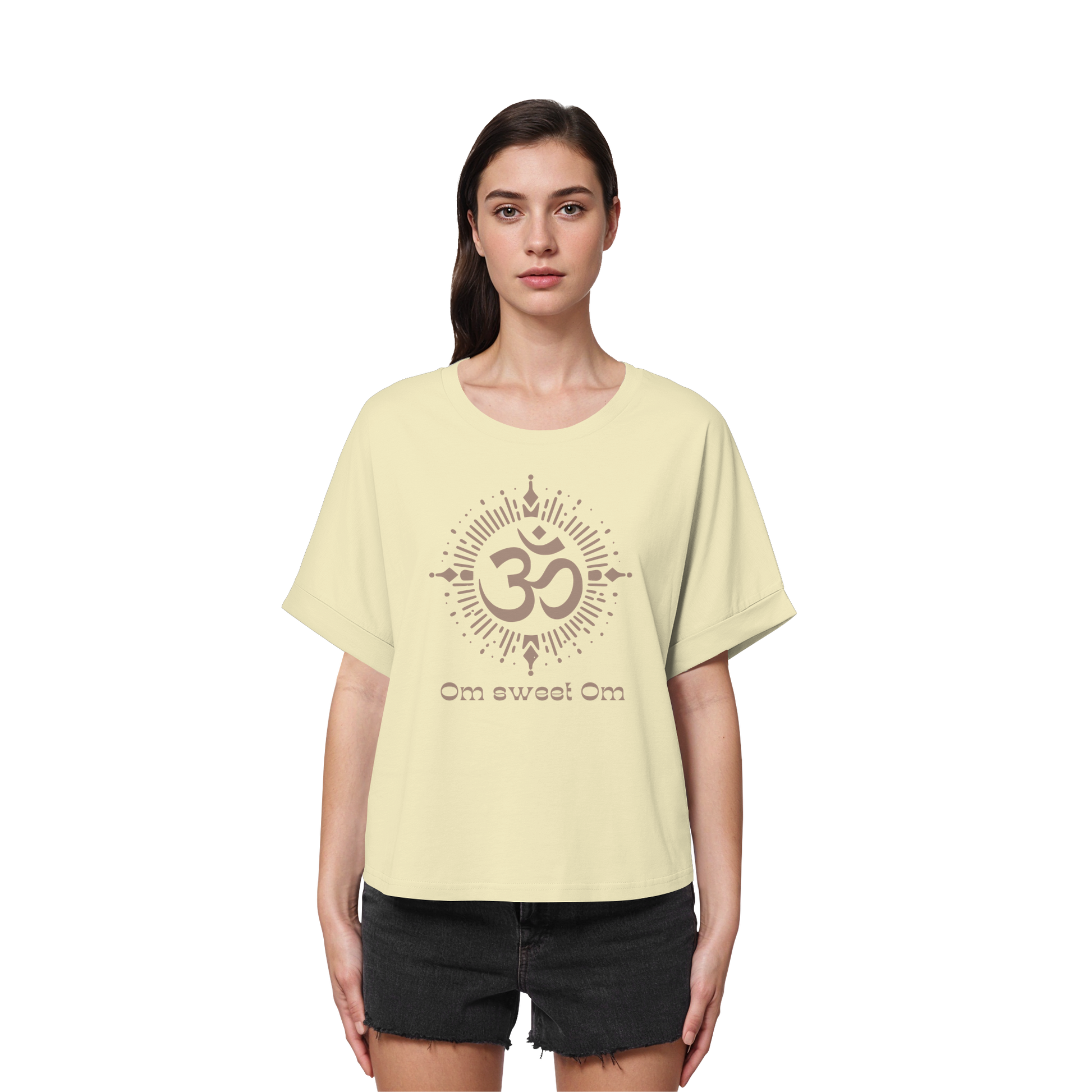 Women Rolled Sleeve Shirt „Om sweet Om"