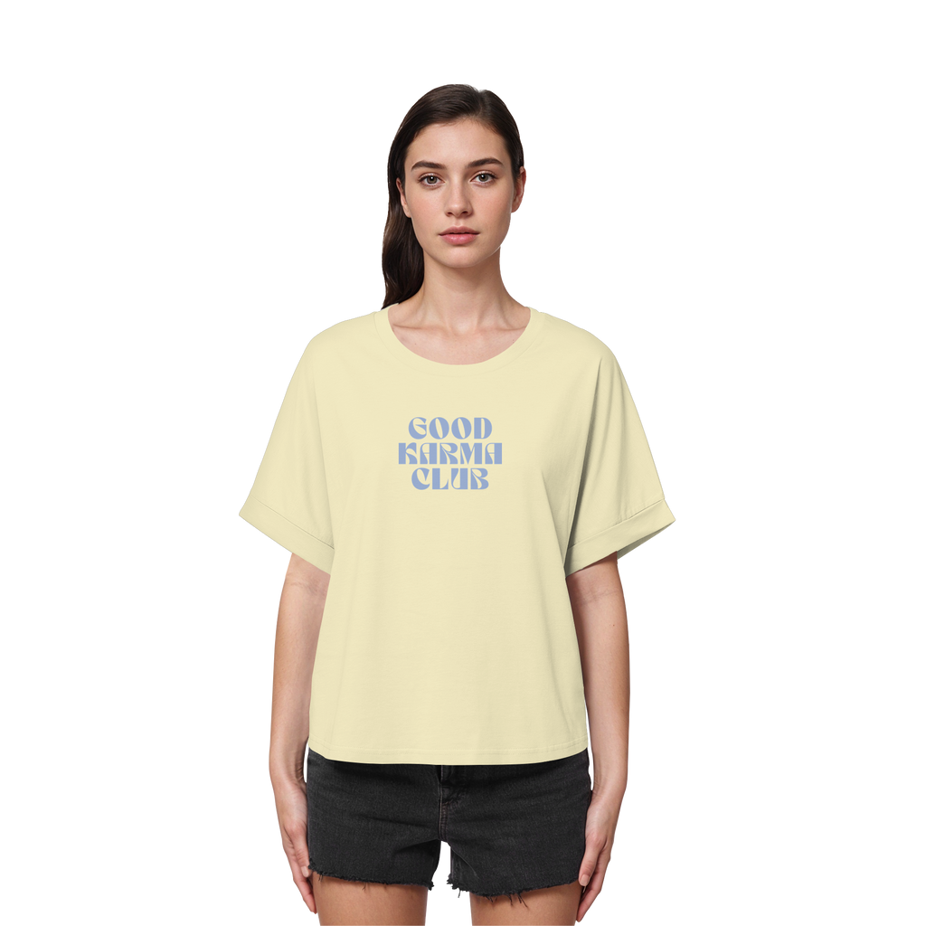 Women Rolled Sleeve Shirt "Good Karma Club"