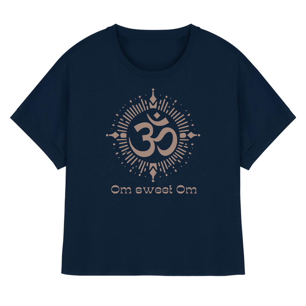 Women Rolled Sleeve Shirt „Om sweet Om"