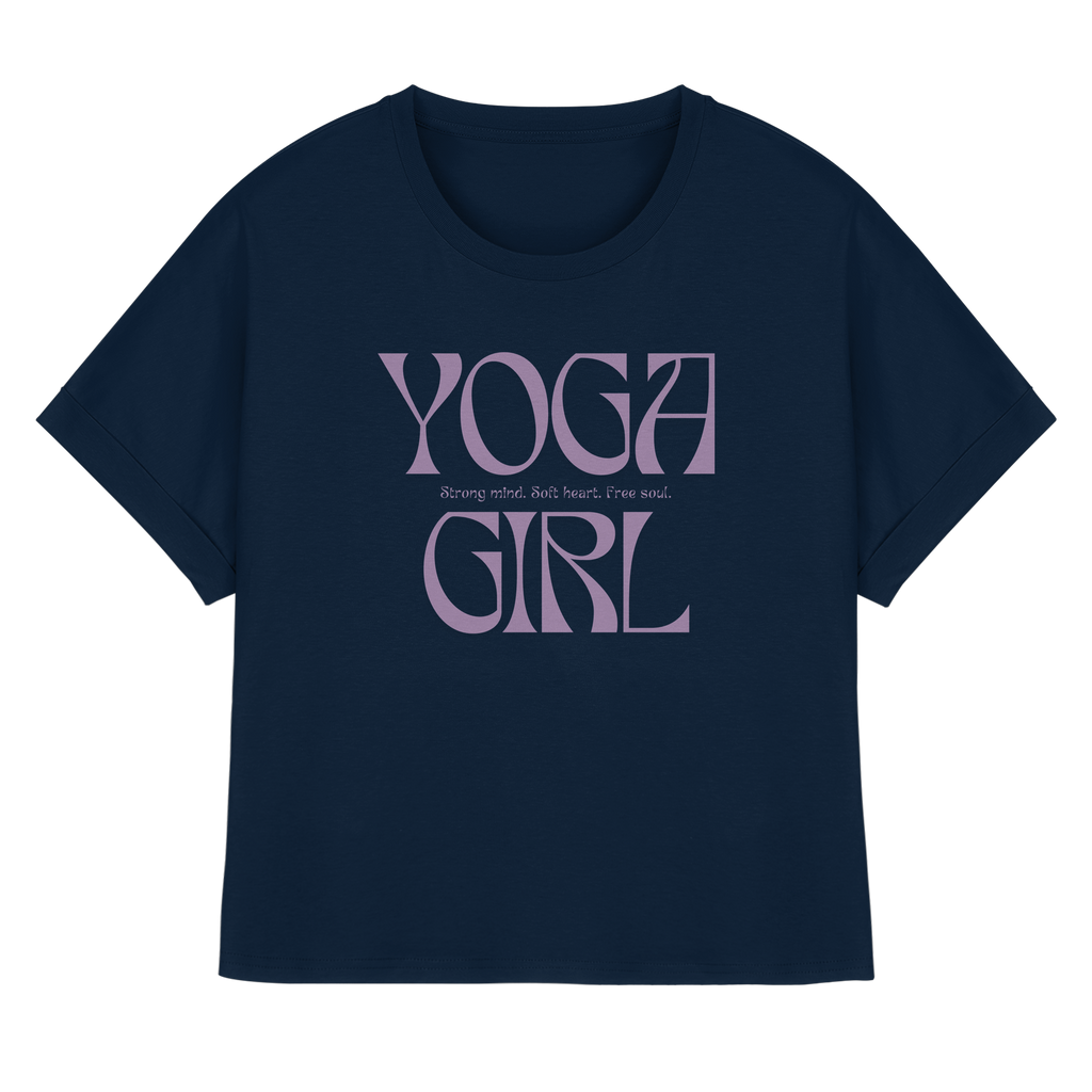 Women Rolled Sleeve Shirt  "Yoga Girl"