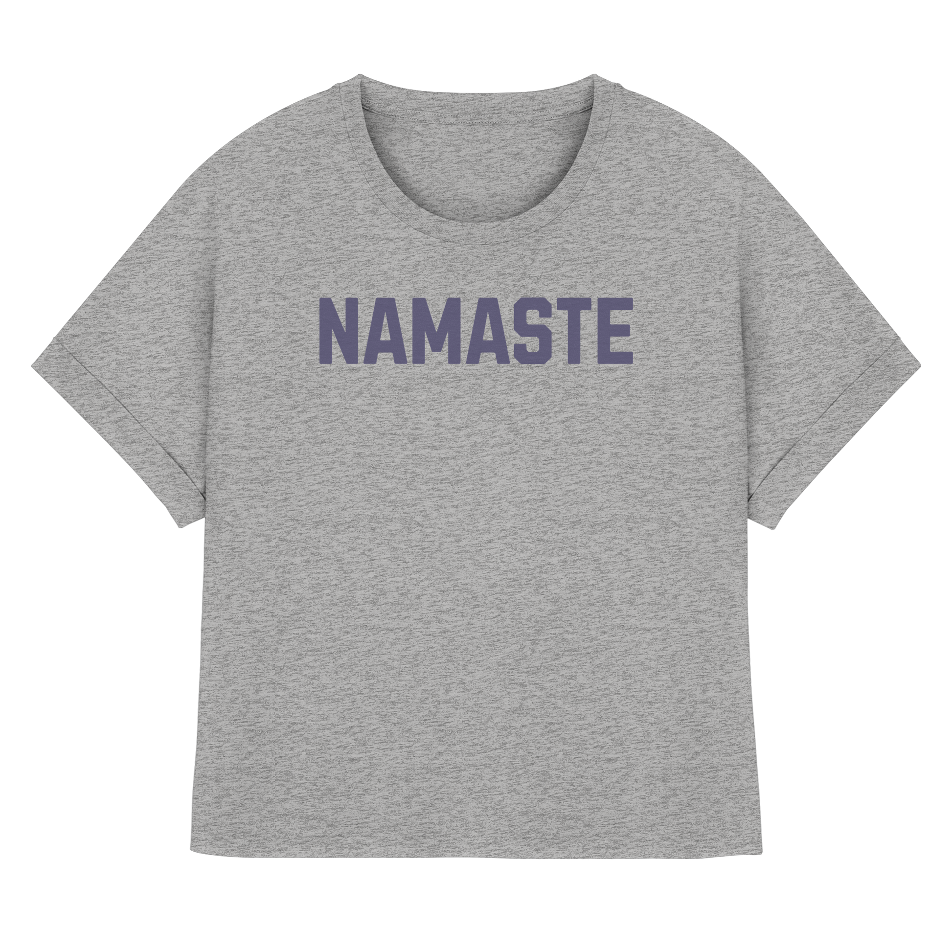 Women Rolled Sleeve Shirt „Namaste"