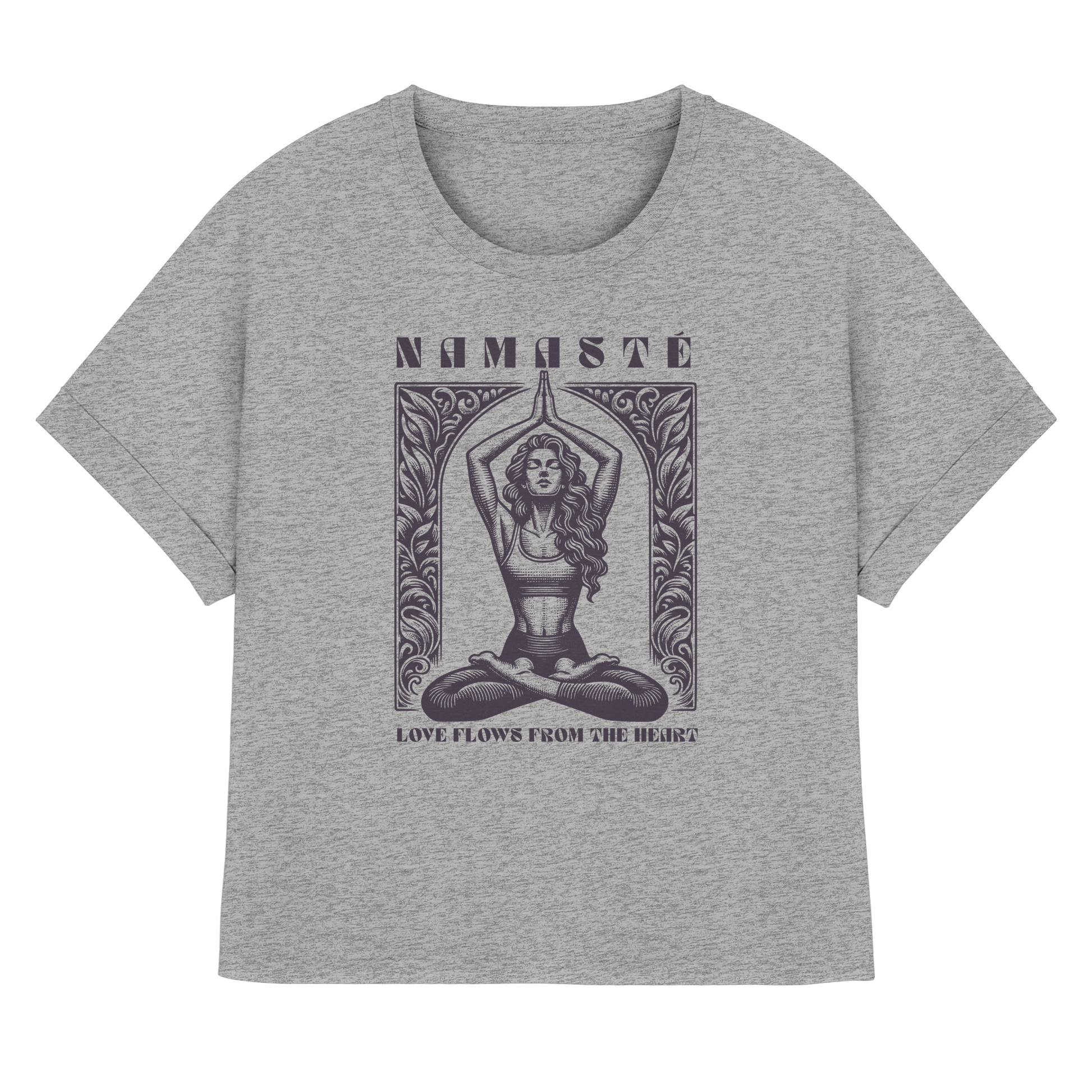Rolled Sleeve Shirt "Namaste"