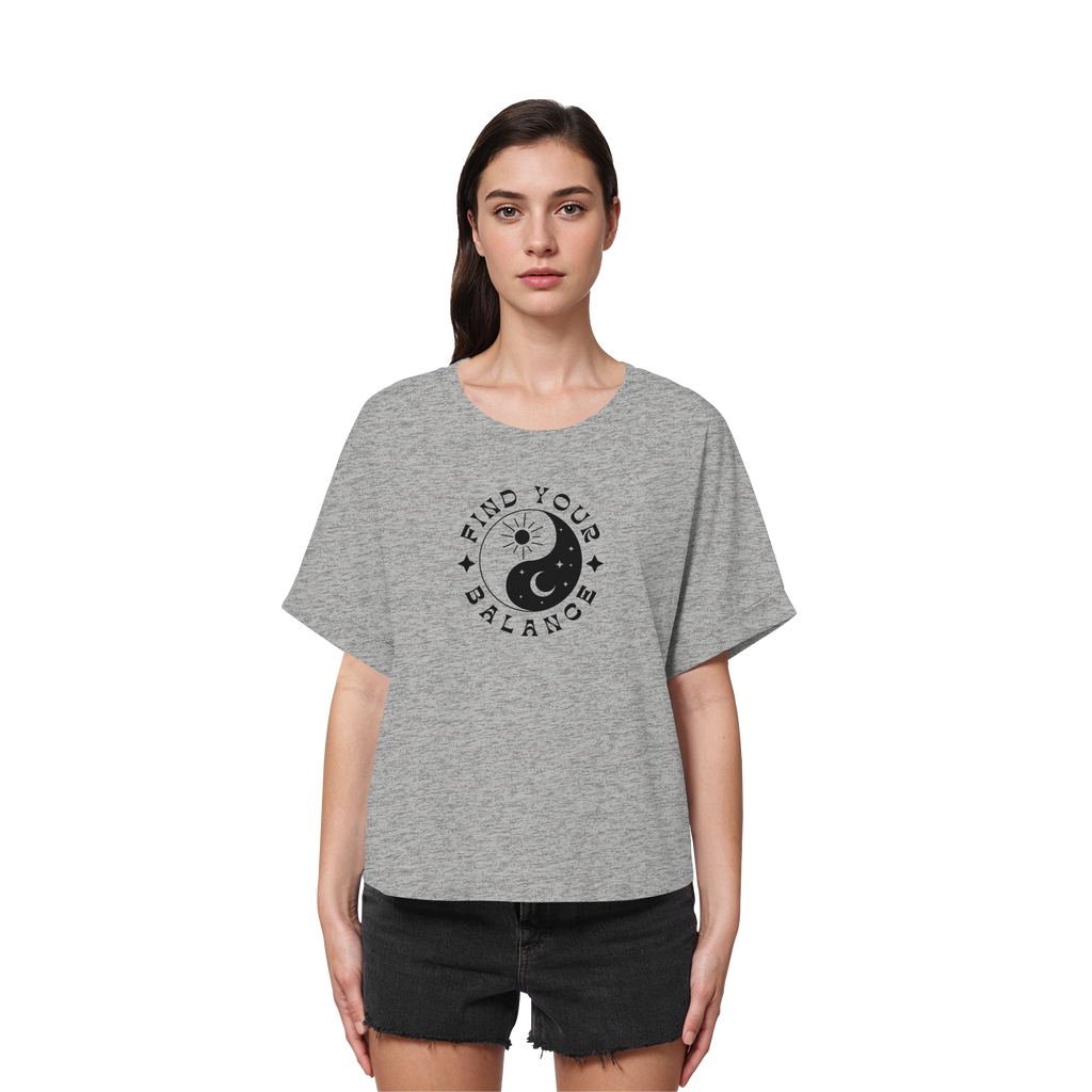 Rolled Sleeve Shirt „Find your Balance”