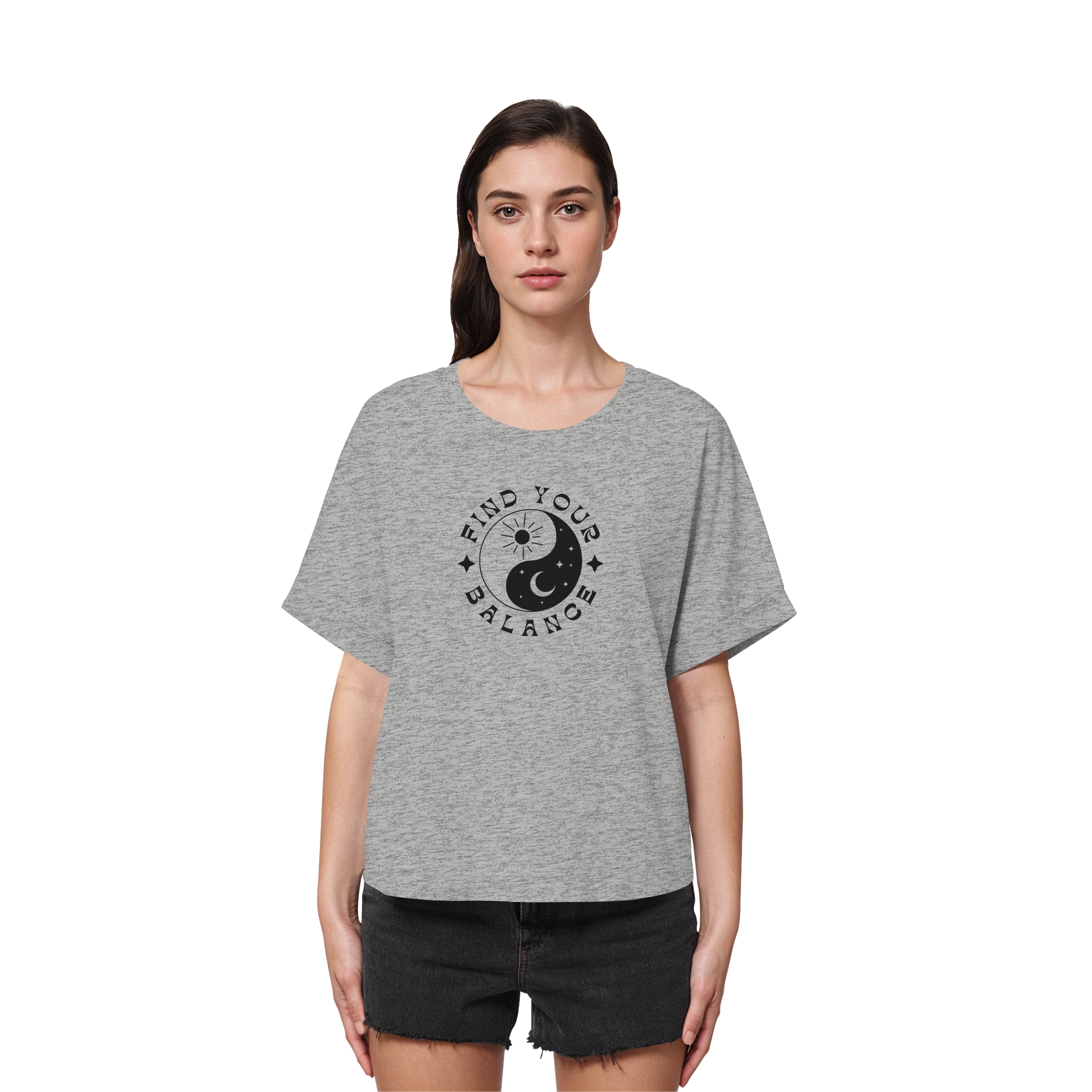 Rolled Sleeve Shirt „Find your Balance”