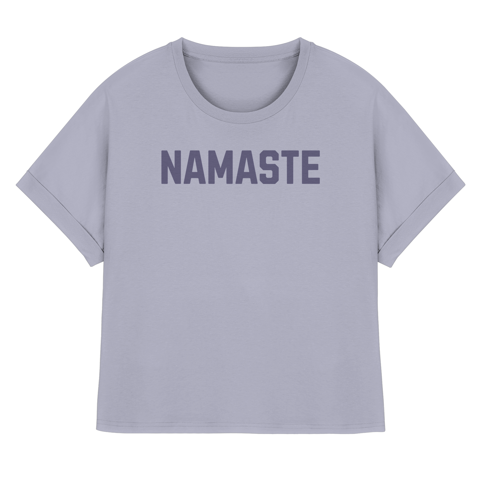 Women Rolled Sleeve Shirt „Namaste"
