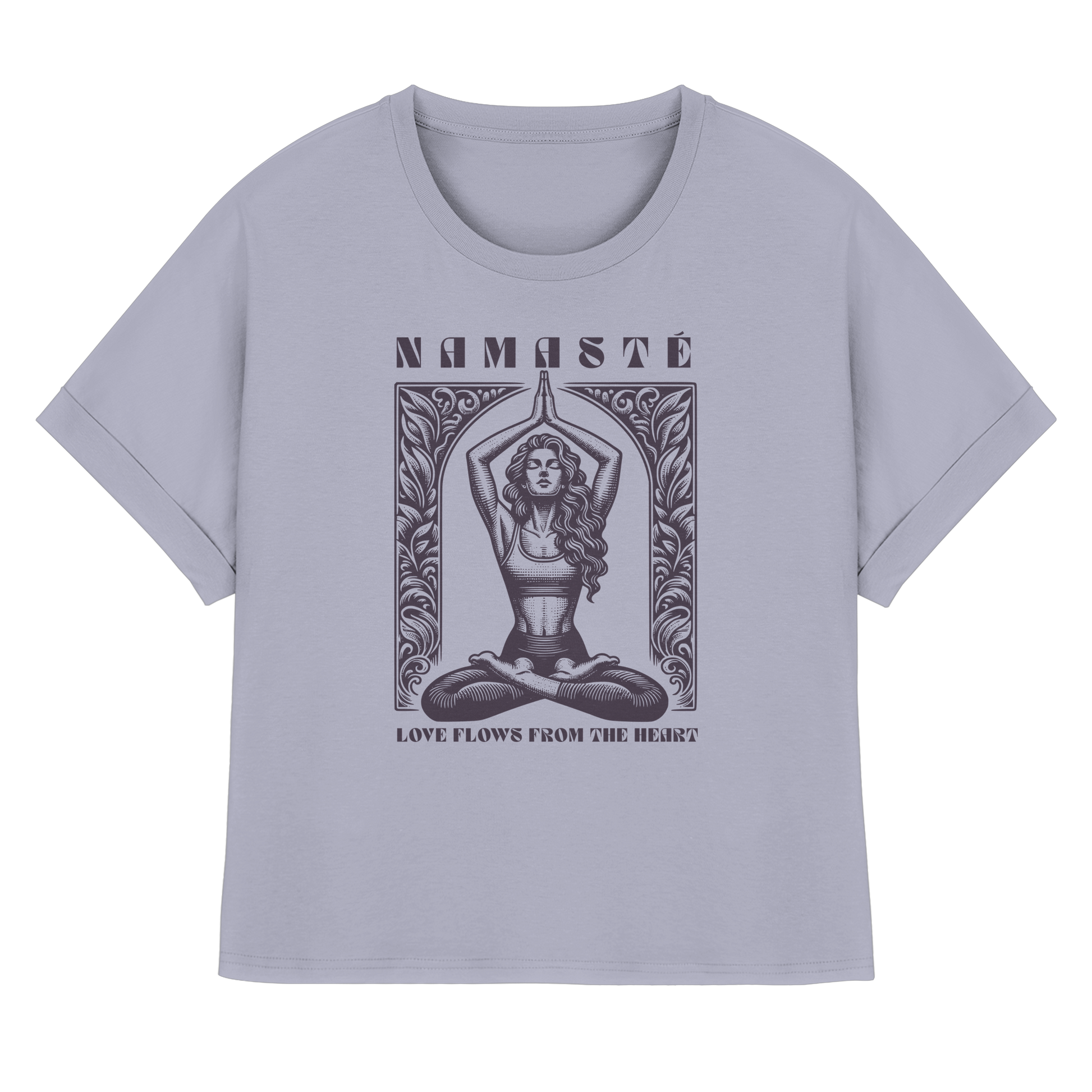 Rolled Sleeve Shirt "Namaste"