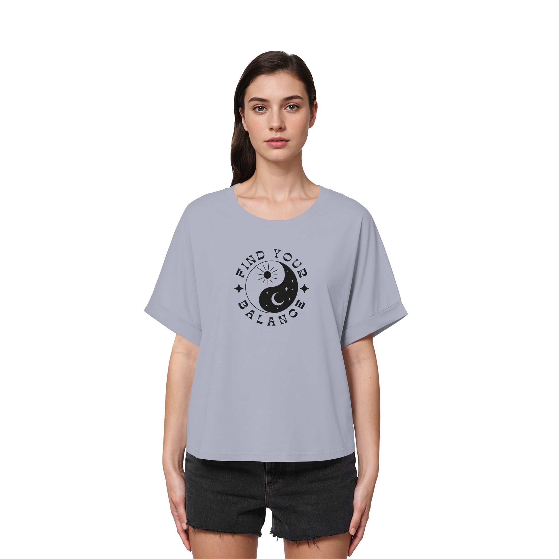 Rolled Sleeve Shirt „Find your Balance”