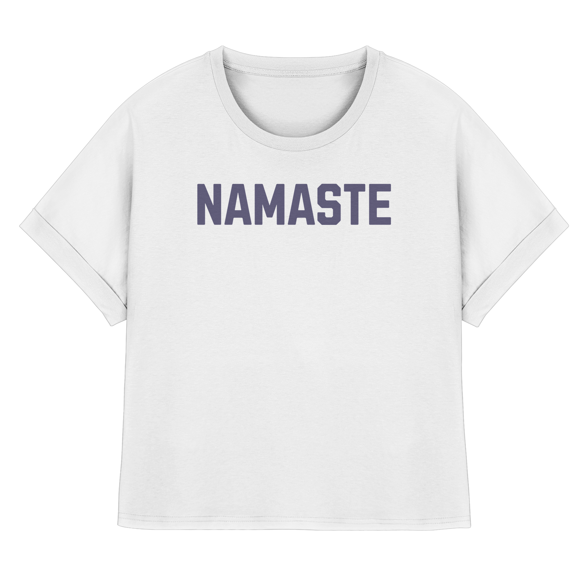 Women Rolled Sleeve Shirt „Namaste"