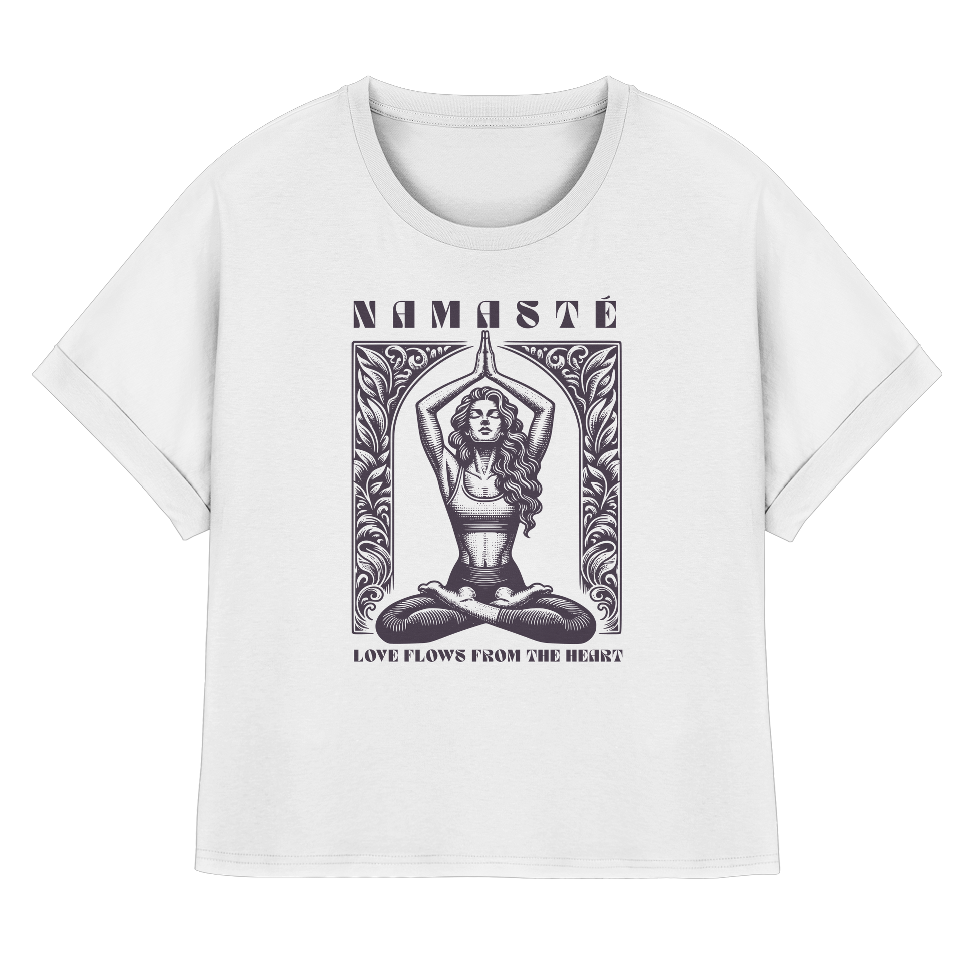 Rolled Sleeve Shirt "Namaste"