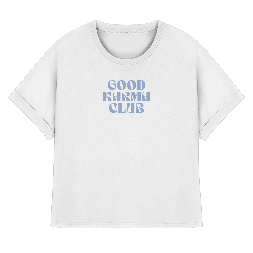 Women Rolled Sleeve Shirt "Good Karma Club"