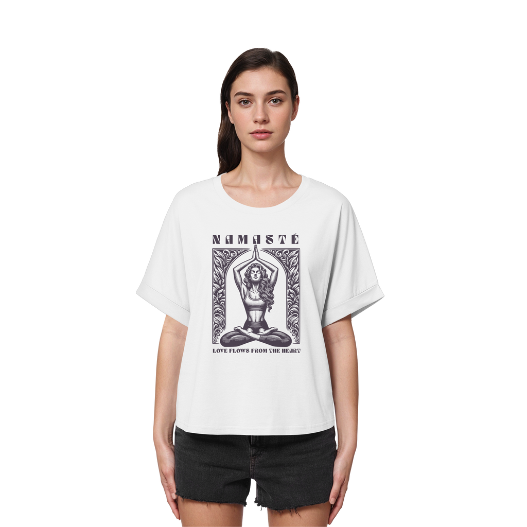 Rolled Sleeve Shirt "Namaste"