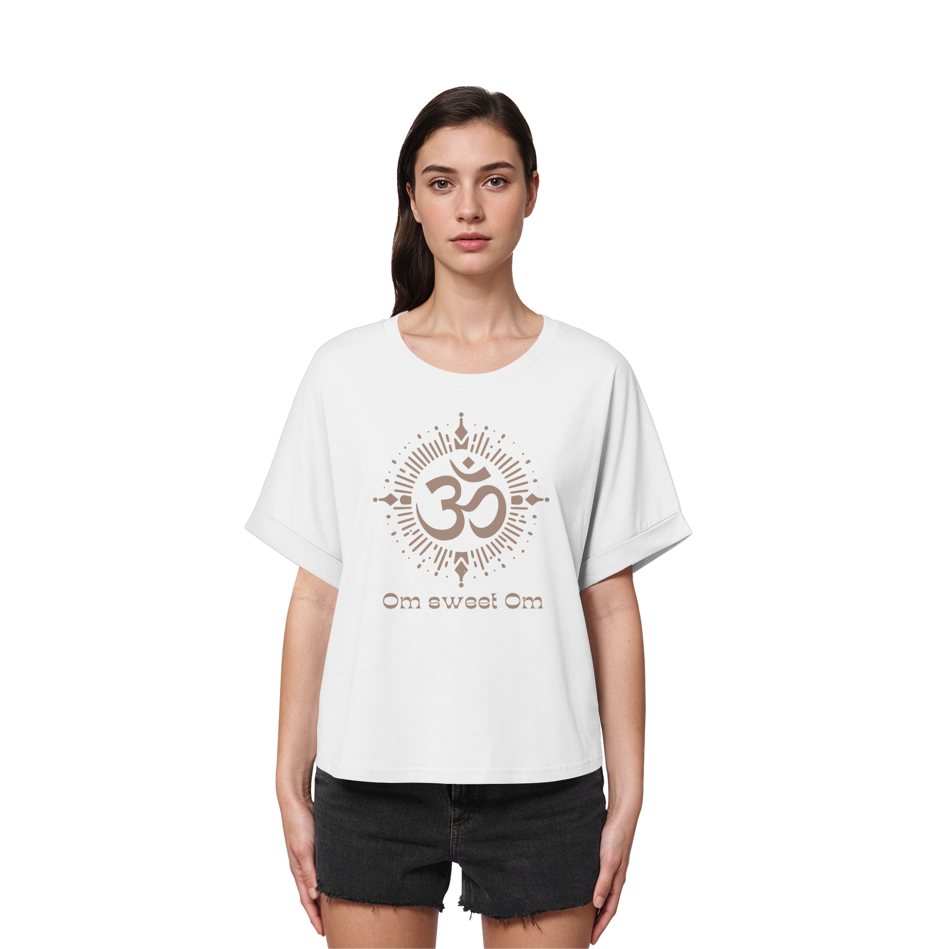 Women Rolled Sleeve Shirt „Om sweet Om"